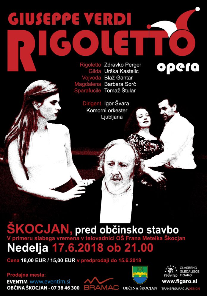Krivulje Plakat Rigoletto Škocjan 100x70