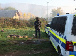 V romskem naselju Šmihel zasegli petarde in predelano zračno puško, v Brezju pretep