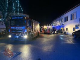 Požar v pekarni na Grajskem trgu v Žužemberku