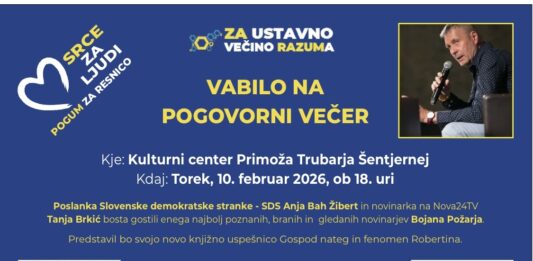 Šentjernej: Obeta se zanimiv pogovorni večer