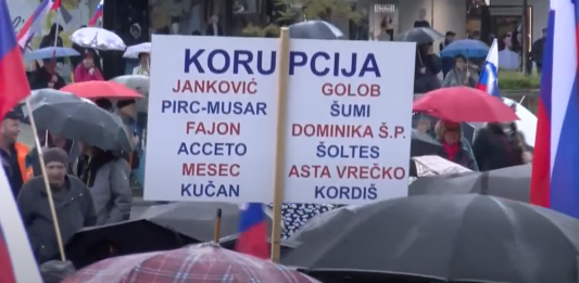 Na dan ustanovne seje DZ pred parlamentom shod proti korupciji 10 %