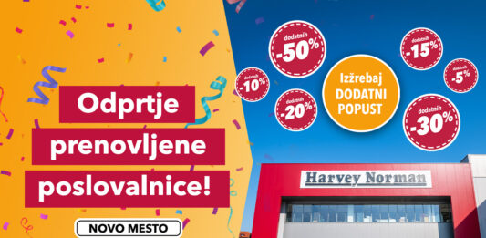 V Novo mesto prihaja prenovljen Harvey Norman