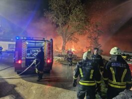 V Kostanjevici na območju Trebnjega ponoči zagorela delavnica