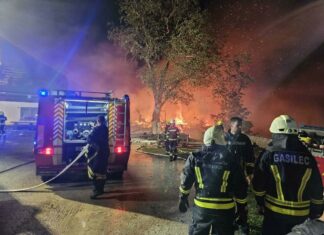 V Kostanjevici na območju Trebnjega ponoči zagorela delavnica