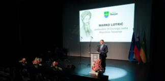 Škocjan: Marko Lotrič na slavnostni seji Občinskega sveta ob Knobleharjevem
