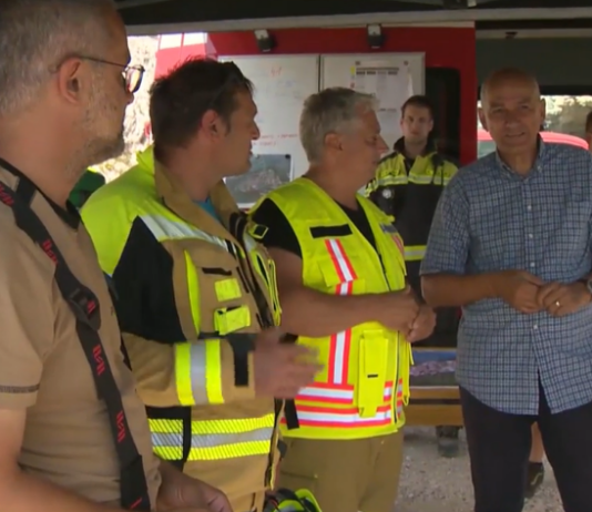 Pogorišče v Bovcu si je ogledal tudi premier Janša