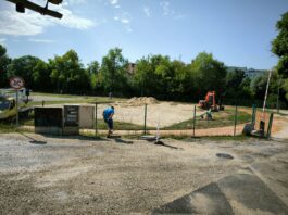 Novo mesto: Na Loki gradnja Urbanega parka – igrišča začasno zaprta